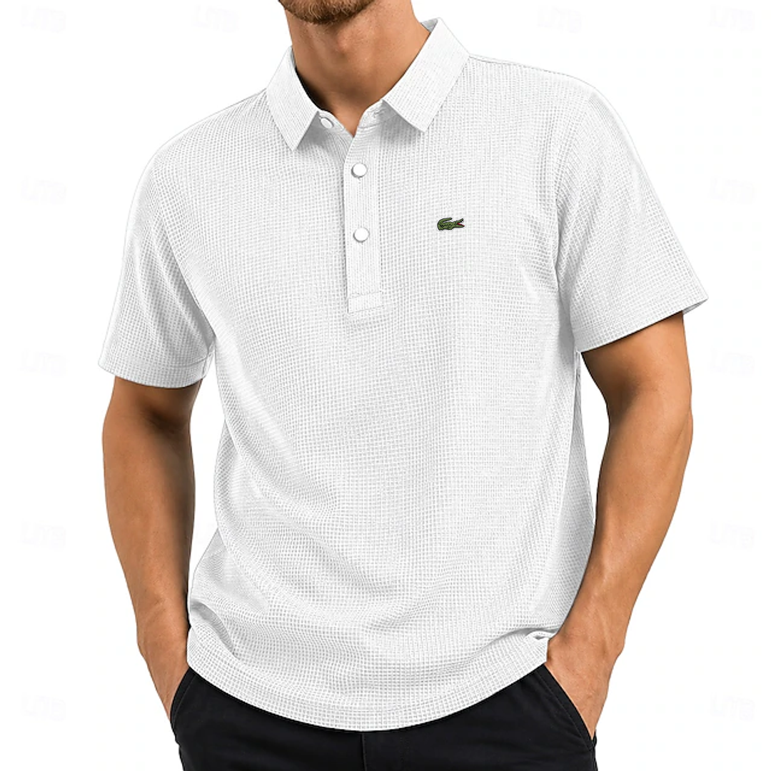 Bestseller! Men's Cooling Ice-Silk Waffle-Knit Polo Shirt