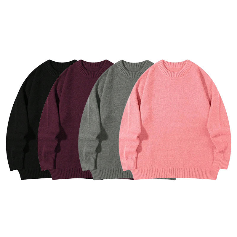 Solid Color Simple Sweater