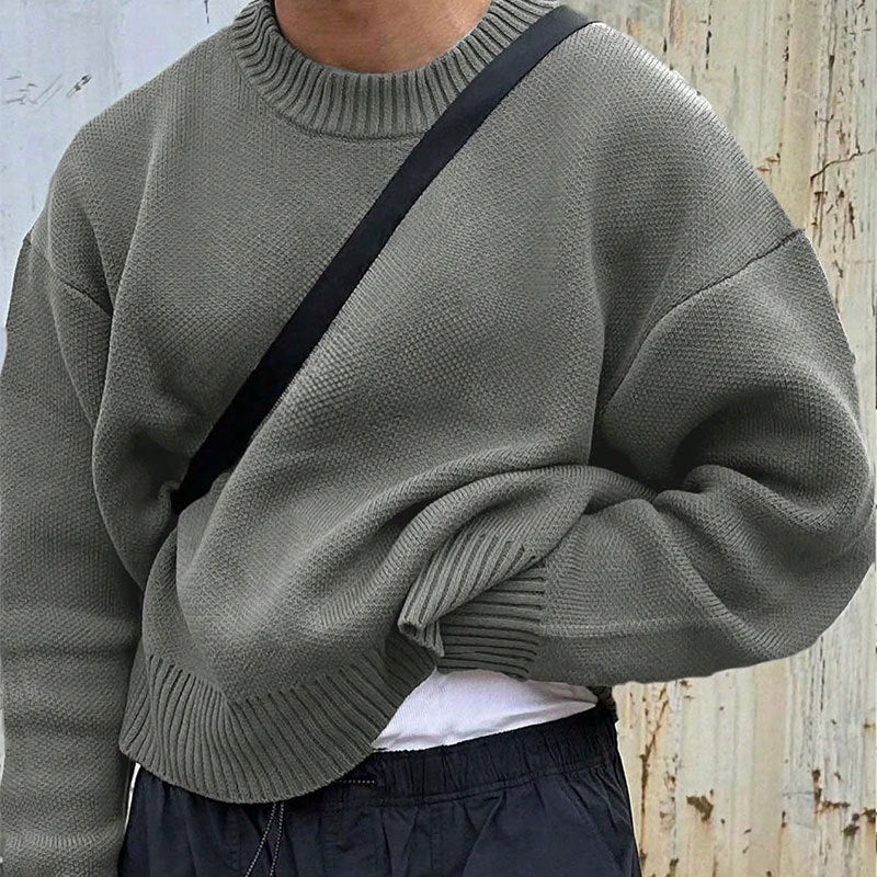 Solid Color Simple Sweater