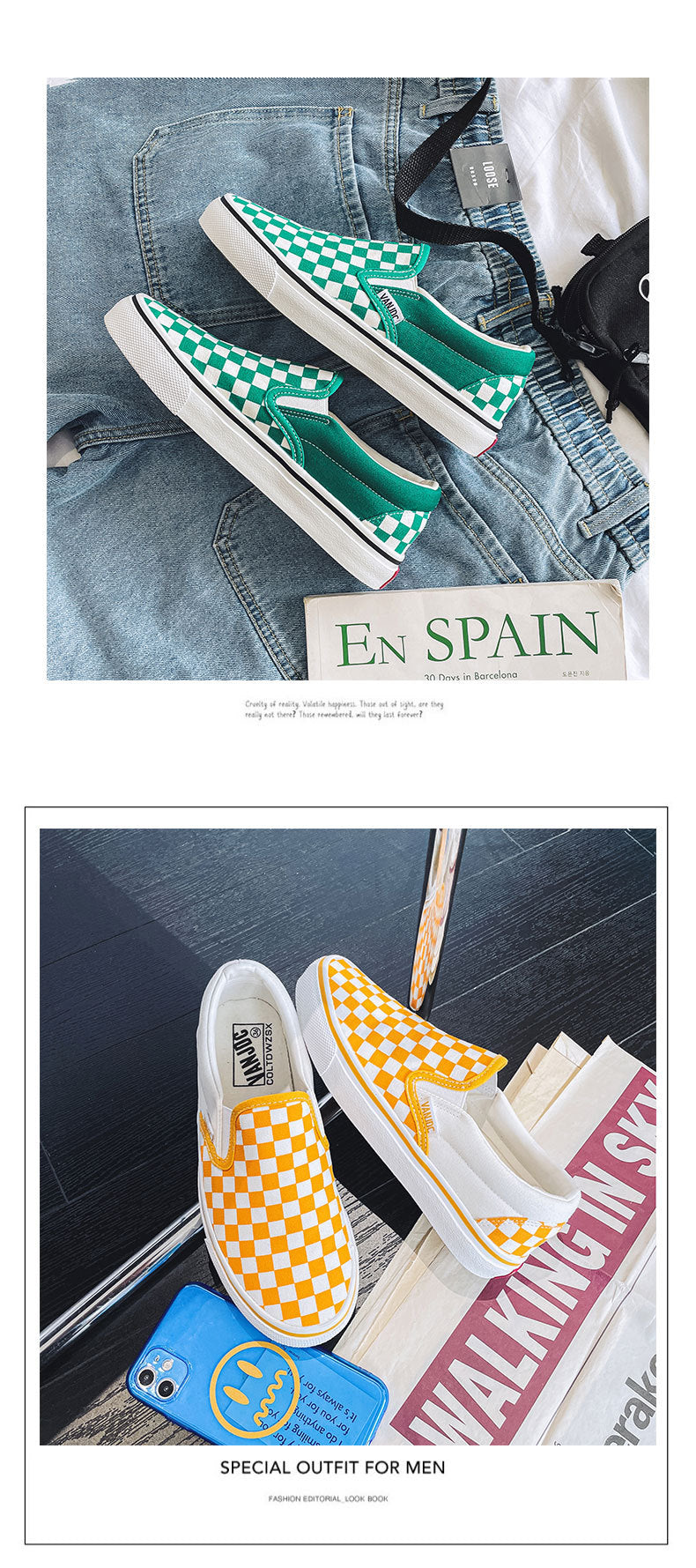Vans Unisex Classic Slip-On Checkerboard Low Top Shoe