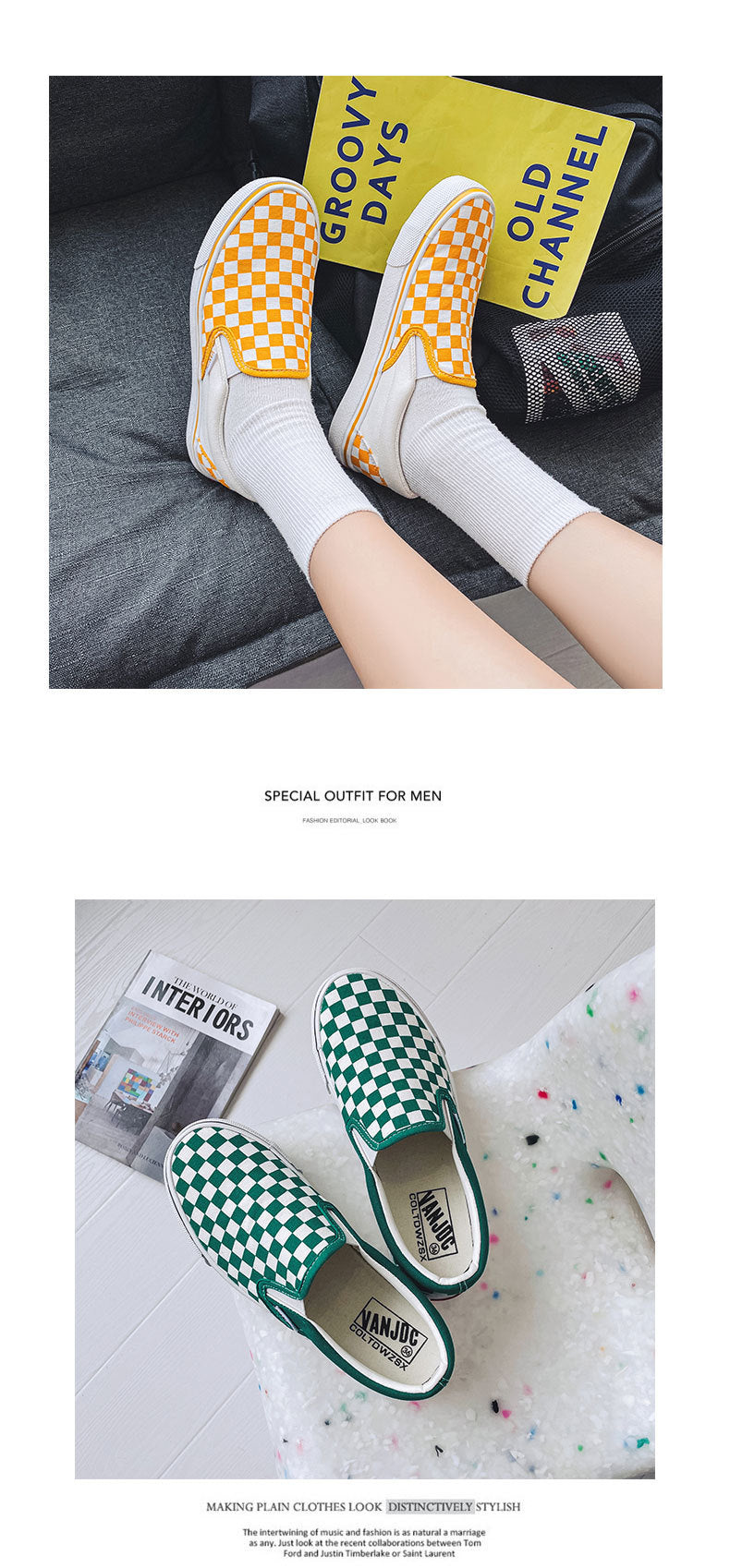 Vans Unisex Classic Slip-On Checkerboard Low Top Shoe