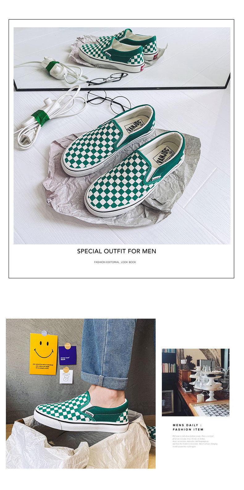 Vans Unisex Classic Slip-On Checkerboard Low Top Shoe