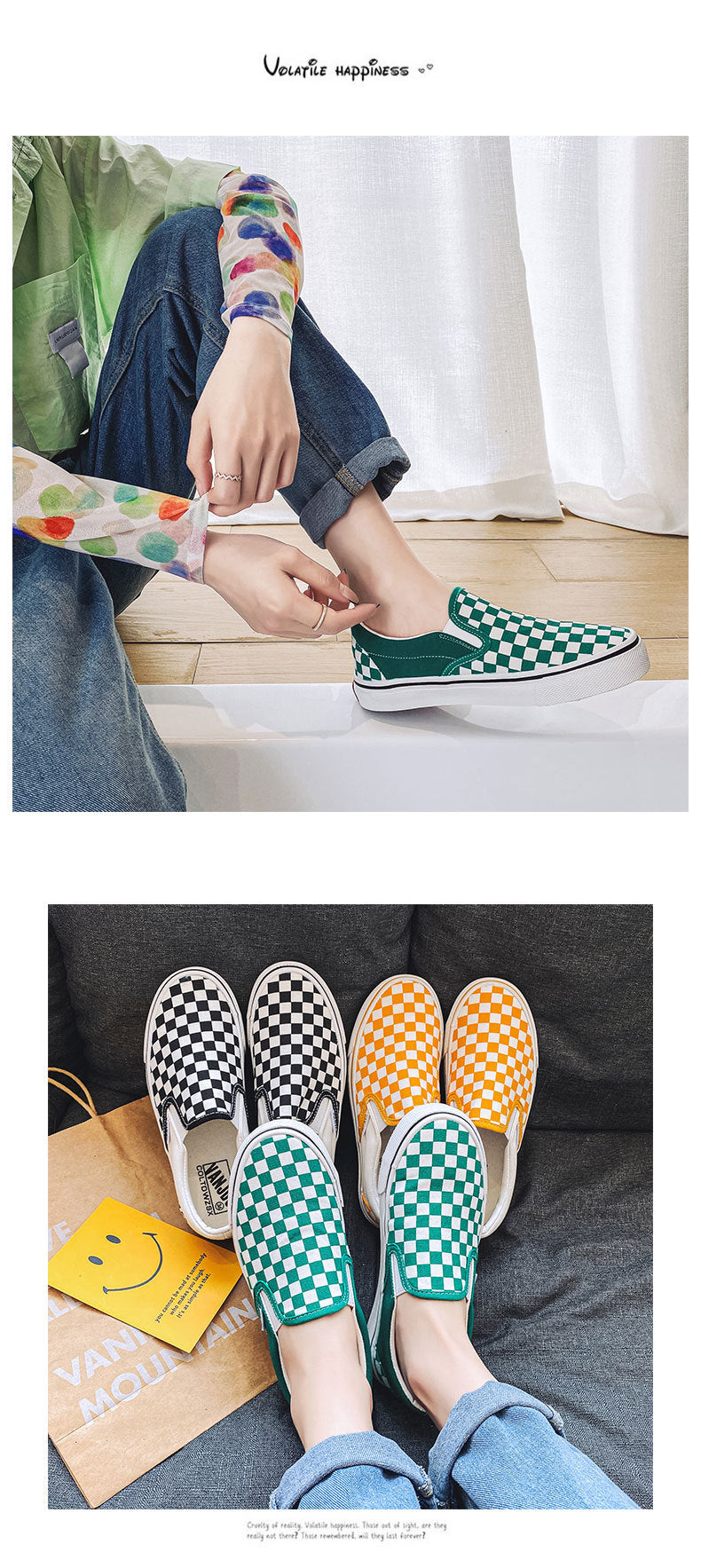 Vans Unisex Classic Slip-On Checkerboard Low Top Shoe