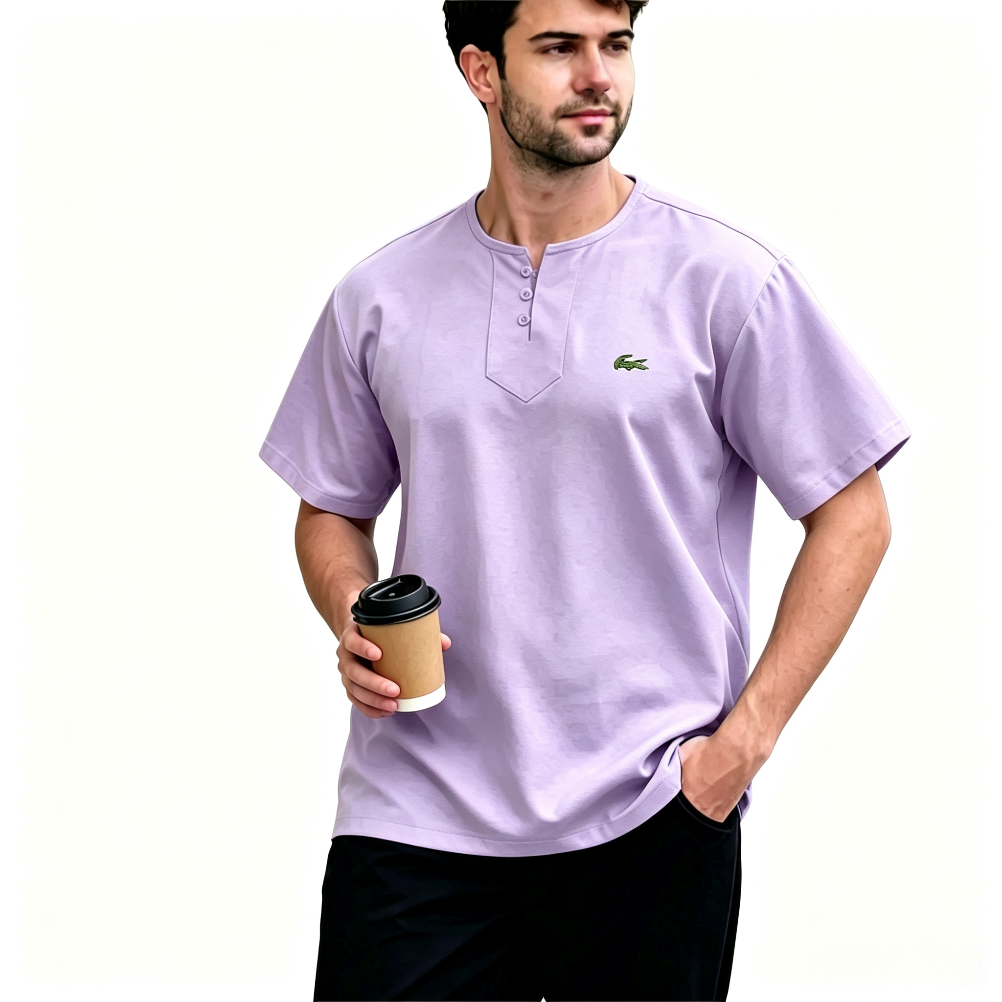 Bold Red Henley Kurta